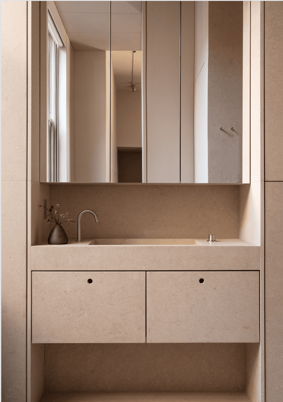 Gemayel Group stone bathroom detail